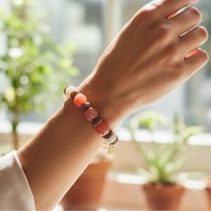 NWT Lucite Brass Bead Bracelet by 1961 Collezioni Made in Italy